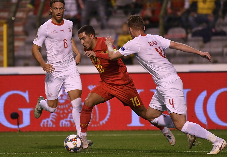 Belgium’s Eden Hazard focused more on play making in their match against Switzerland in the UEFA Nations League