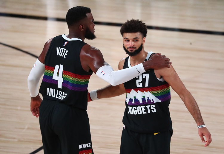 NBA: Jamal Murray celebrates as the Nuggets claimed Game 3 win against the Lakers