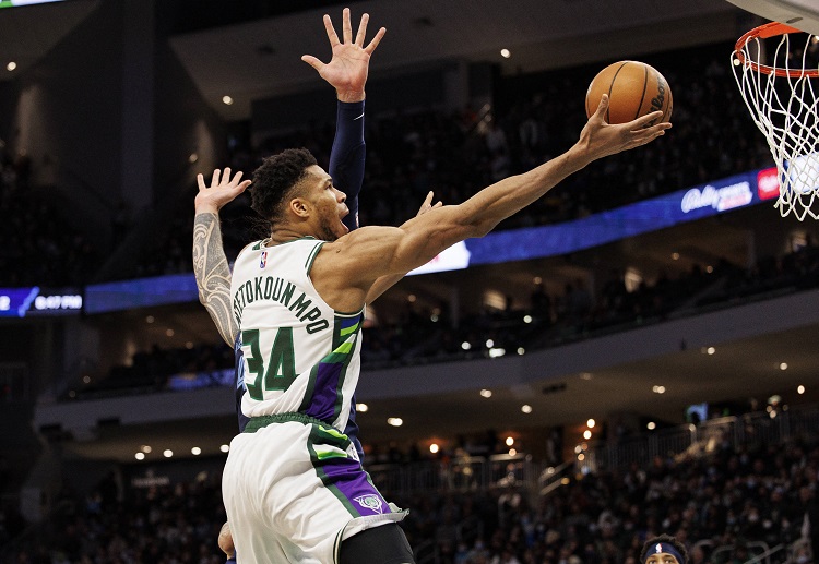 Milwaukee Bucks forward Giannis Antetokounmpoeyes a spot in the NBA All-Star game