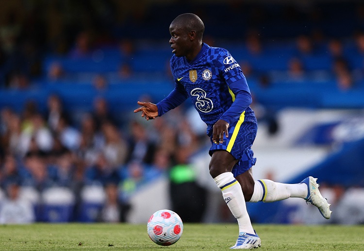 Chelsea midfielder N'Golo Kante during the Premier League match between Chelsea and Leicester City