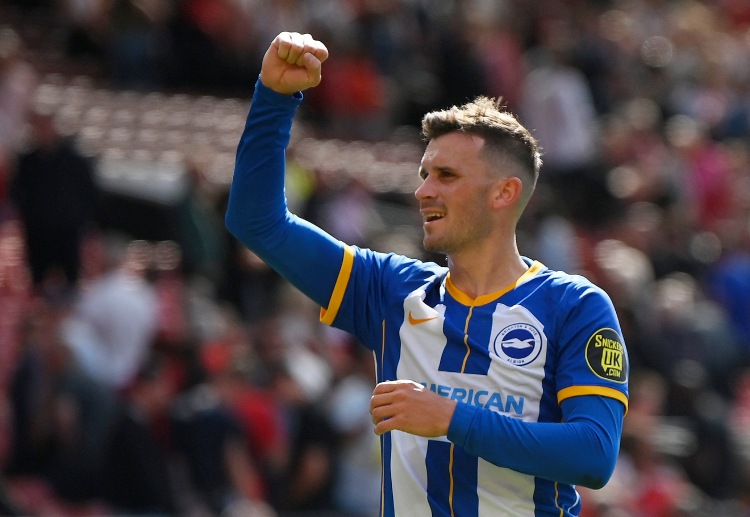 Pascal Gross scores his third goal of the season during Brighton's Premier League win over Leeds