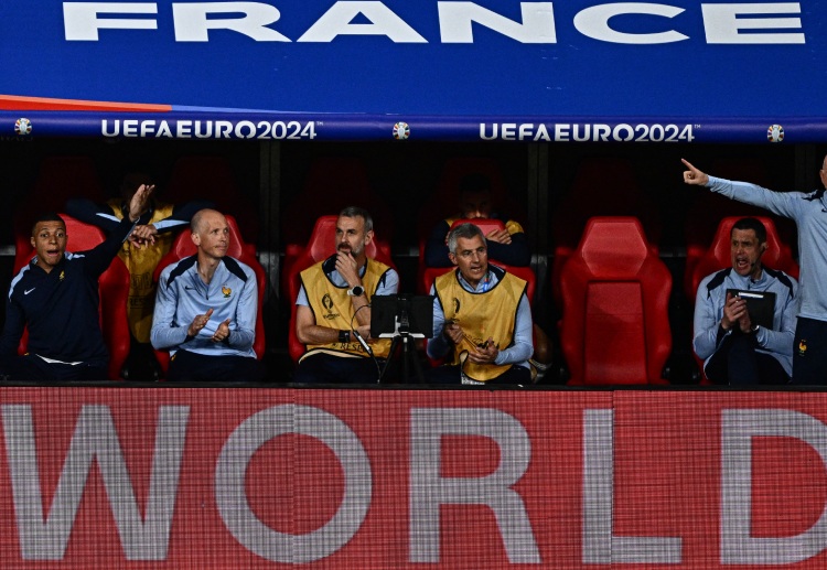 Kylian Mbappe shouts with frustration during France's Euro 2024 match vs the Netherlands