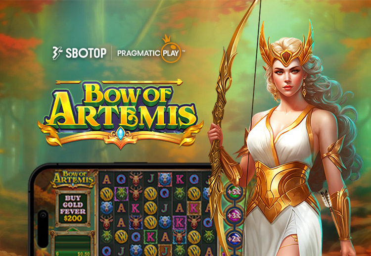 Line up at least five identical symbols horizontally or vertically for a chance to win huge prizes in Bow of Artemis