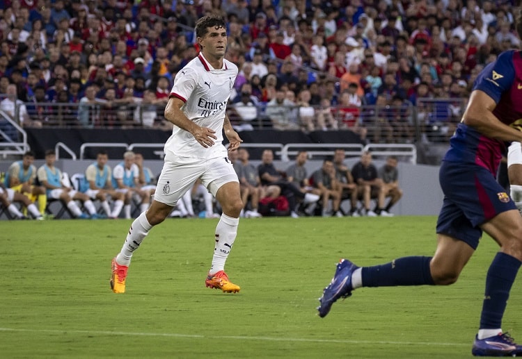 Milan's Christian Pulisic had a stellar performance during their club friendly versus Barcelona