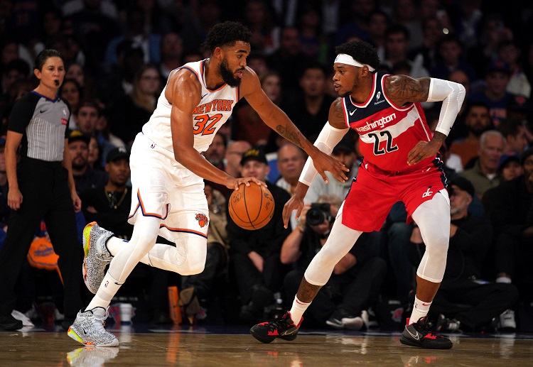 Karl-Anthony Towns made his debut for the Knicks in their NBA preseason clash versus the Wizards