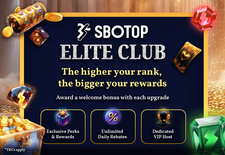 SBOTOP Elite VIP Club, an exclusive program designed to provide the best experience for its loyal members